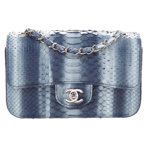 chanel silver flap bag|Chanel snakeskin flap bag.